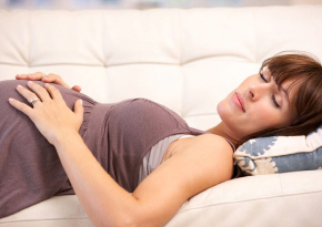 Pregnant lady resting